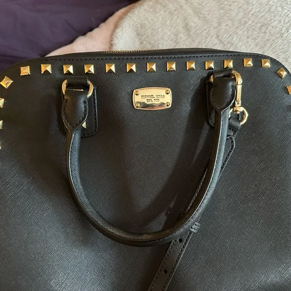 Michael Kors Black Studded Handbag - Picture 5 of 5